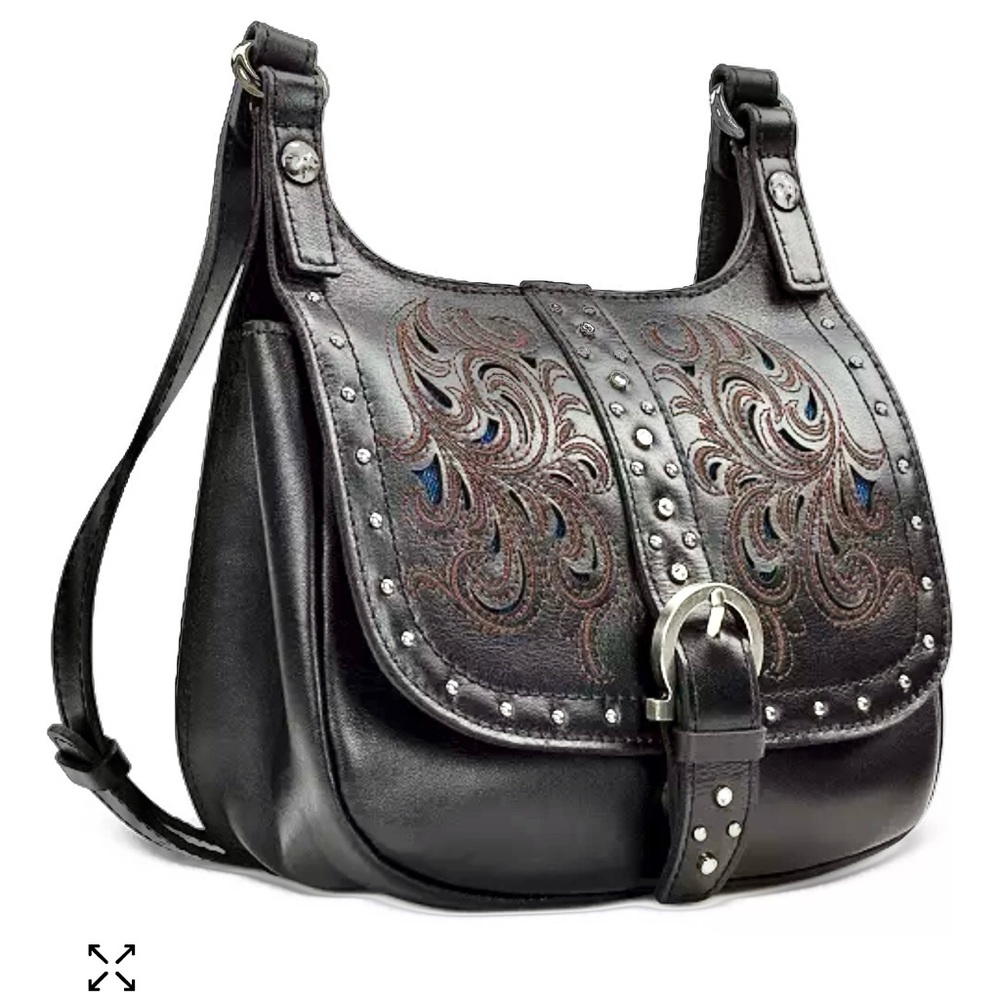Patricia Nash, black saddle, cowgirl bag, New with  tags
